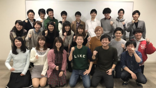 南さんが部長になった時の執行交代式（前列の右から2番目）