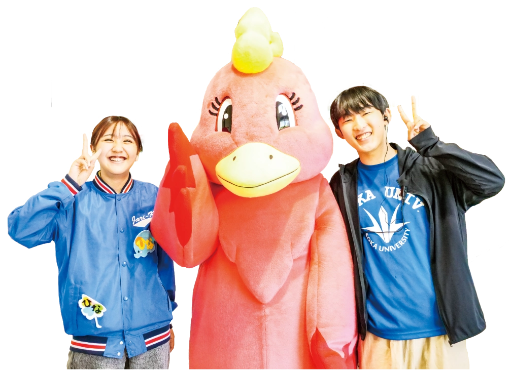 学生とキャラクター