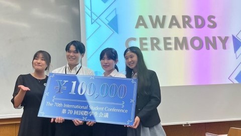 Our student wins top prize at business contest held at the 70th International Student Conference