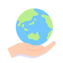 人の手のひらの上に乗った地球