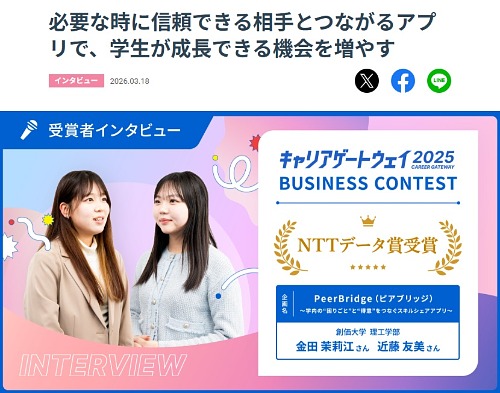 本学学生のインタビュー記事が「dodaキャンパス」に掲載されました